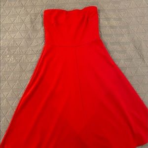 Red Strapless Dress